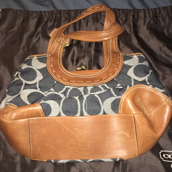 Coach Ergo Signature Denim Satchel - Picture 3 of 6